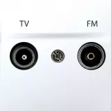 Priza TV/FM individuala, 2 module, alb