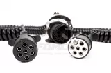 Mufe si conectori - Cablu electric spiralat adaptor cu mufe plastic 2x7 pini, 1x15 pini, fomcoshop.ro