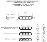 Lampă avertizare tip stroboscop, Horpol, 4 LED, lumină portocalie, 12/24V
