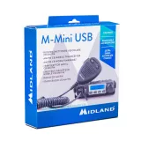 Stație radio CB Midland M-Mini USB, Squelch digital, 4W, 40 canale AM/FM, 12V