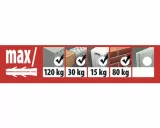 Dibluri plastic fără șurub DIB TOX DECO-10X66 mm, pachet 47 bucăți