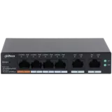 Switch cu management 6 porturi, 4 porturi PoE și 2 porturi uplink CS4006-4ET-60