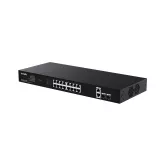 Switch PoE+ fara management, 20 de porturi Gigabit (16x RJ45 PoE+, 2x RJ45, 2x SFP) G1120P-16-150W