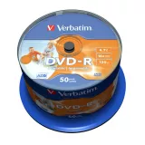 DVD+R 4.7GB 16x 50 buc/spindle printabil Verbatim