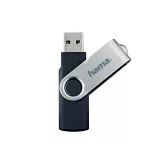 Memorie USB Hama Rotate 64GB, USB 2.0, Negru/Argintiu