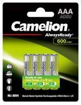 Baterie Reincarcabila Camelion AAA LR3 Acumulatori Preincarcati Ni-MH 1.2V 600mAh Blister 4 Solar