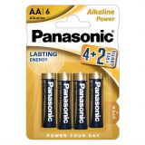 Baterii Alcaline AA LR6 1.5V Panasonic Alkaline Power Blister 6