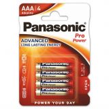 Baterii Alcaline AAA LR3 1.5V Panasonic Pro Power Blister 4