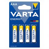 Baterii Alcaline AAA LR3 1.5V Varta Energy Blister 4 4103