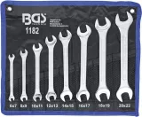 BGS 1182 Set chei fixe duble, 6x7 - 20x22 mm, 8 piese
