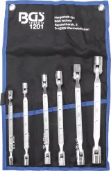 BGS 1201 Set chei cu capete tubulare articulate in 12 colturi, 8-19mm, 6 piese
