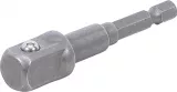 BGS 9685-3  Adaptor pentru tubulare 12,5 mm (1/2") pentru autofiletante, maşini de găurit, antrenare hexagon exterior 6,3 mm (1/4")