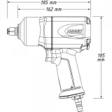 Hazet 9012EL-SPC Pistol de impact cu antrenare 1/2", cuplu max. 1700 Nm