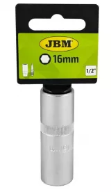 JBM 10054 Tubulară de bujie hexagonala 16 mm 1/2"