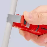Knipex 162016SB Dispozitiv de dezizolat pentru cabluri electrice rotunde, lungime 130 mm