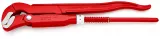 Knipex 8330010 Cleste pentru țevi cu fălci încovoiate vopsit electrostatic în roșu, lungime 320 mm