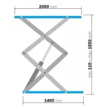 Lincos STD-5430 230V Elevator tip foarfecă cu rampe reglabile capacitate de ridicare 3 tone