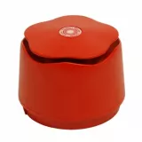 Sirena conventionala de avertizare incendiu, culoare rosie, 32 tonuri, tensiune alimentare: 9- 30Vcc, cu baza mica pentru interior IP45