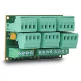 BUS Switch dispozitiv cu 6 reglete detasabile pentru 6 BUS-uri distincte iar pentru alimentare 4 reglete "+" si 4 reglete pentru "-" . Dimensiuni: 75x45x16 mm (lxhxp)