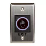 Buton cerere iesire, montaj aparent, carcasa de plastic, NO/NC/COM. Temperatura de functionare -10~55˚C, dimensiuni 86 x 50 x 21 mm