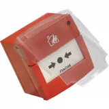 Buton de avertizare manuala wireless din gama Fusion, culoare rosie, LED stare, adresare electronica, baterii 6 x AA