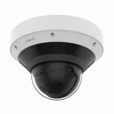 Cameră panoramică IP 8MP cu AI, obiectiv fix de 2,8 mm, IR 20 m, IP66, albă