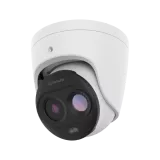 Cameră termică bi-spectrală pentru detectarea timpurie a incendiilor , senzor termic QQVGA și senzor vizibil de 3MP , IP66/IP67, IK09
