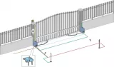 AUTOMATIZARI - COMPAS 24 - Actuator 24V cu brat articulat pentru porti batante cu dimensiuni maxime de 2 x 2m (2.5m cu yala), https:b2b.sielinvest.ro