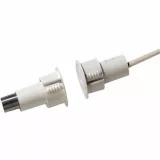 Contact încastrat pentru ușă din oțel, spațiu larg, carcasă mică din plastic