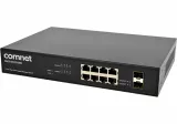 Switch cu management incorporat, 8 Porturi 10/100/1000Tx + 2 Port 100/1000Fx SFP, 1U 19inch Rack Mount