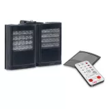 Iluminator cu infrarosu, panou dublu, 12 pana la 24 V ,  AC/DC, 92 W, 48 LED, 850 nanometri, IP66, negru