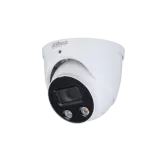 Camera video Dahua IP, dome, Full-color, WizSense, 5 MP, lentila fixa, lumina alba 30M, microfon, slot MicroSD, carcasa metal, IP67, PoE