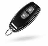Telecomanda radio cu 2 butoane neagra, armare/dezarmare, panica sau controlul altor aplicatii