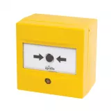 Buton de incendiu adresabil Soteria,  17-35 Vdc, IP 44,  montaj aparent/semi-ingropat , galben