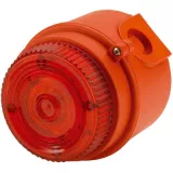 Sirenar intermitenta roșie, 24 V c.c., montare la suprafață, bec LED, IP65