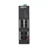 Switch cu 8 porturi Dahua HS4408-4ET-96, 4 porturi PoE 10/100 Mbps, 4 porturi SFP 1000 Mbps, PoE Watchdog, Hardened Switch