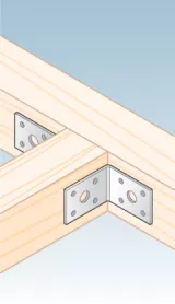 Coltar simplu perforat pentru lemn 50x50x35x2,5 mm