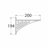 Consola ornamentala pentru rafturi WAT, 194x200x26 mm