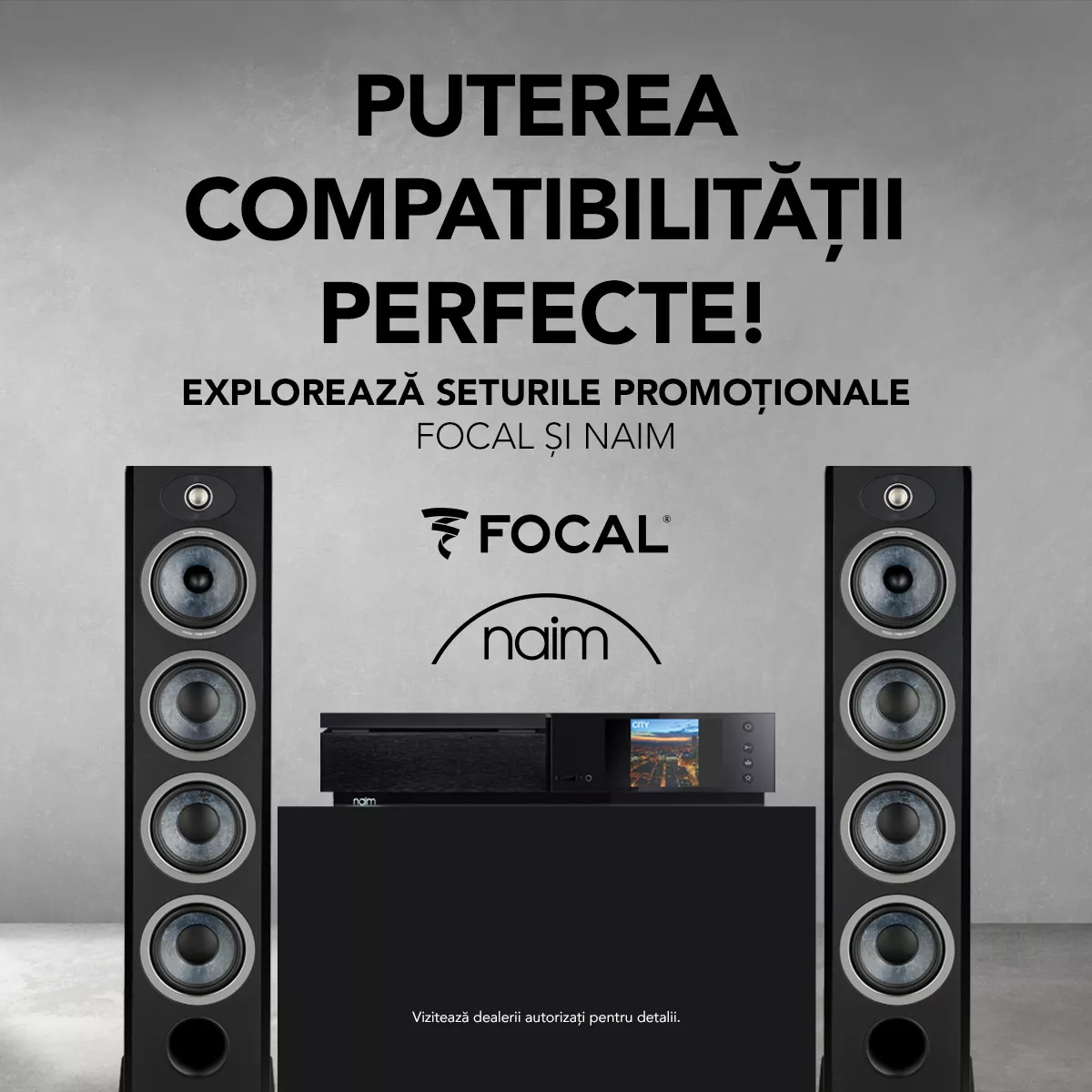 Amplificator Naim Uniti Star + Boxe podea Focal Vestia N°3