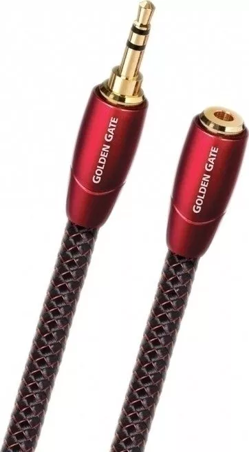 Cablu audio Jack 3.5 mm Male - Jack 3.5 mm Female AudioQuest Golden Gate 0.6 m, [],audioclub.ro