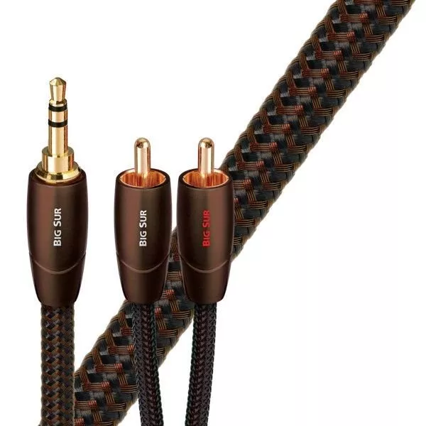 Cablu audio Jack 3.5 mm Male - 2 x RCA AudioQuest Big Sur 0.6 m, [],audioclub.ro