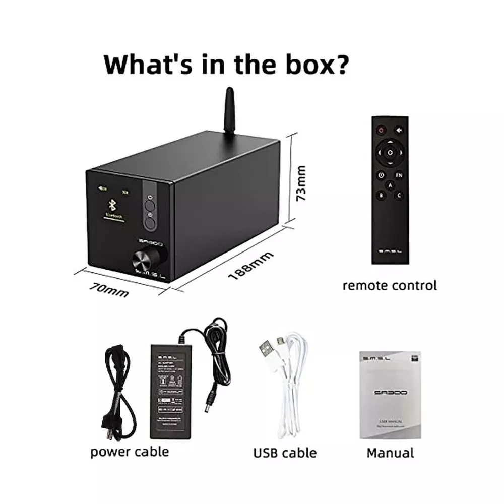 Amplificator integrat SMSL SA300 Black - audioclub.ro