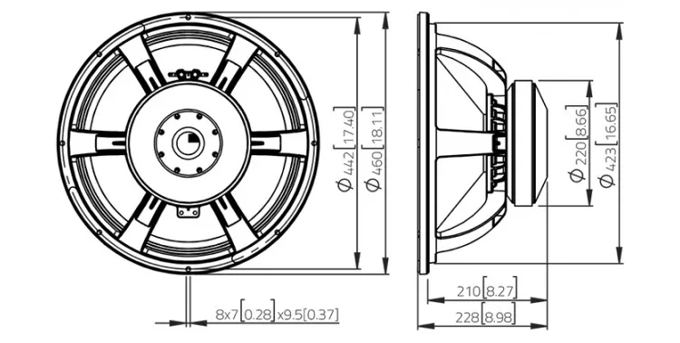 Difuzor woofer 18 inch Lavoce SAF184.04 - 8 Ohm - audioclub.