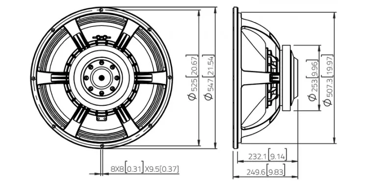 Difuzor woofer 21 inch Lavoce SAF214.50 - 8 Ohm - audioclub.