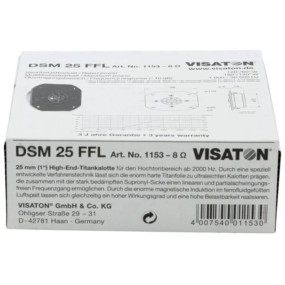 Visaton DSM 25 FFL - 8 Ohm - audioclub.ro