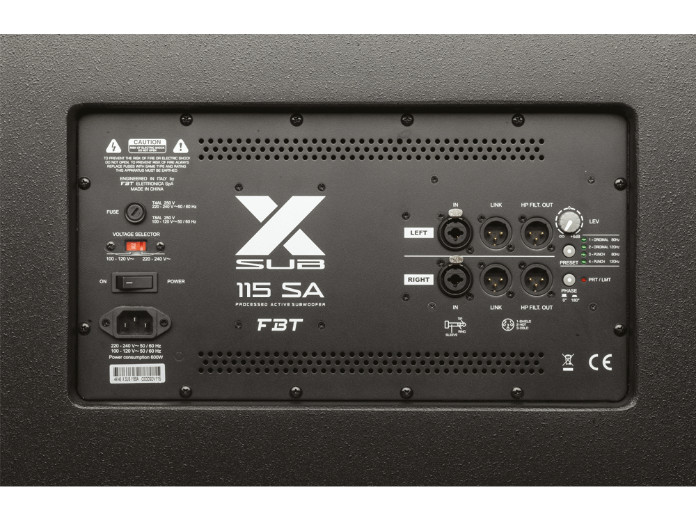 Portico clone batch Subwoofer activ FBT X-SUB 115SA - audioclub.ro