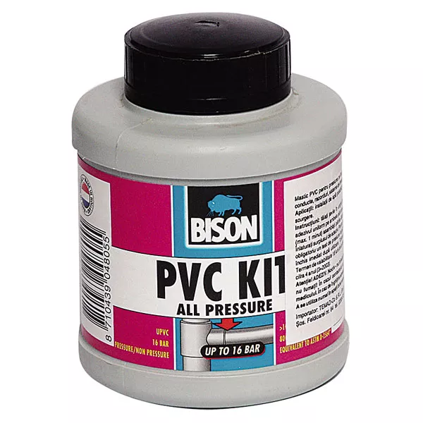 Adeziv conducte PVC Kit 250 ml 16 atm Bison, [],damila.ro