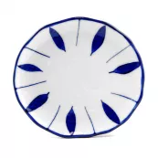 Vase, tacamuri, ustensile - Farfurie ceramica (model alb/albastru) 15.5cm GT, asianfood.ro