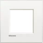 Bticino, LIVING LIGHT AIR, Rama ornament rectangulara, standard german, 2M, ALB, LNE4802BN