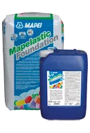 Mapei Mapelastic Foundation Mortar bicomponent pt hidroizolatii flexibile fundatii beton, structuri ingropate, piscine - presiune apa 1 atm, comp A sac 22kg si comp B bidon 10kg, 32kg/set